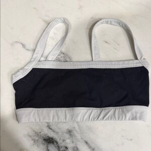 Black and White Sports Bra